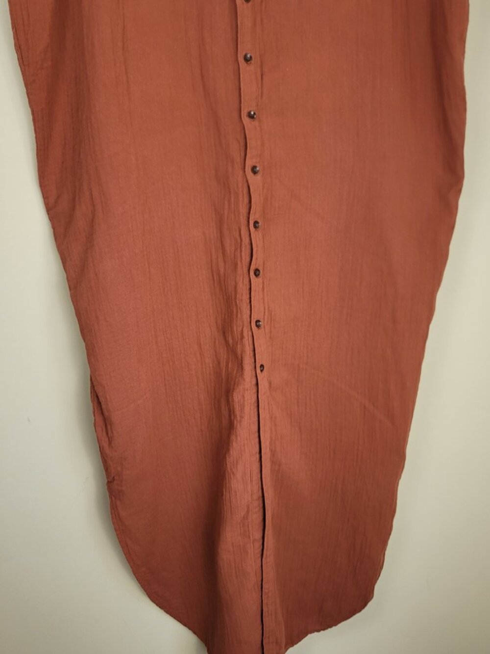 Acacia Swimwear Koda Cotton Gauze Maxi Cover Up Dress Petite Minimalist Earthy - Picture 9 of 12